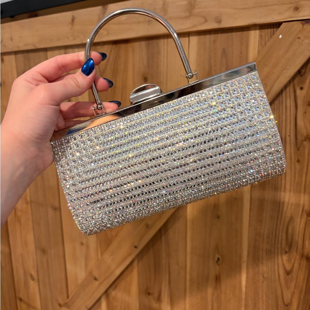 Elegant Silver Clutch Bag